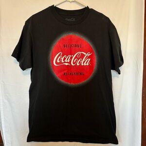 Coca Cola Black Tee with Red Circle Logo